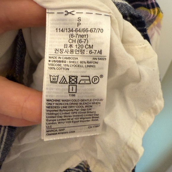 GAP Plaid Kids Dress with Ruffle Detail - Picture 6 of 6